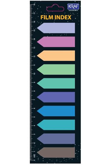 KRAF Index Film (pp) 12x44mm Arrow &#x15e;ext&#x130;ll&#x130; 10 Colors X 20yp 51245 1 Piece