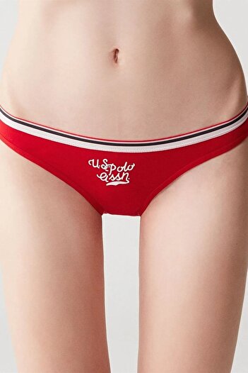 U.S. Polo Assn. Pack of 3, Low Waist, Navy Blue Stars and Red Stripes, Slip Panties Set 66237