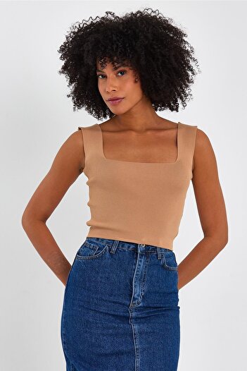 ALEXANDERGARDI Τετράγωνο κολάρο Crop Tank Top - S (a90779-s)