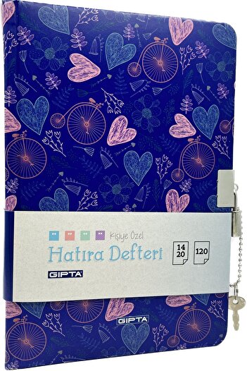 Gıpta Locked Keepsake and Diary Notebook Unlined 2023 Model 14x20 120yp