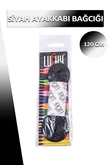 Dopar Lucky Black Shoelace Flat Laces 120 Cm