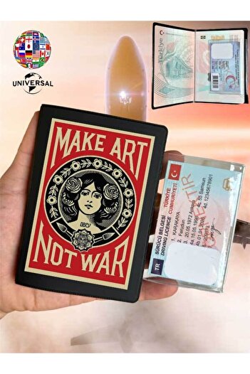 Cekuonline Make Art Patterned Leather Passport Cover Case Smooth Surface Suitable for All Country Passports