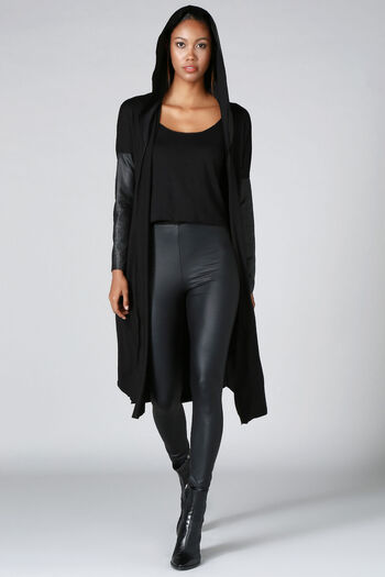 Quincey Women's Black Knitwear Cardigan HK2103