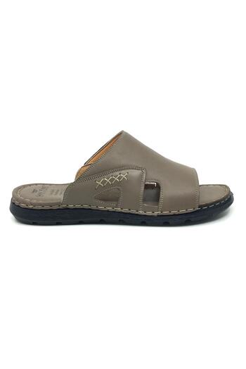 Çetintaş Luis Figo 100% Leather Daily Orthopedic Men's Large Size Slippers 39-48