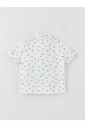 LC Waikiki Baby Short Sleeve Patterned Baby Boy Shirt