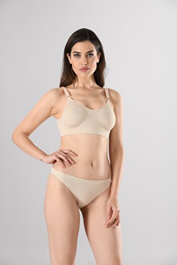 Miss Fit 1503 Kadın Ten Ayarlı Ince Askılı Minimizer Toparlayıcı Balensiz Sütyen Büyük Beden Aralığı
