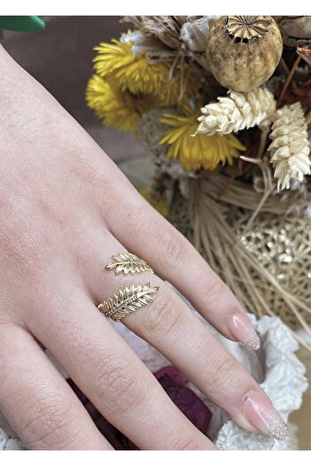 takıtarzım Stone Wing Gold Women's Ring Adjustable