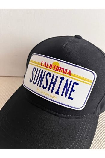 CosmoOutlet California Sunshine Знімний логотип Регульована унісекс чорна кепка