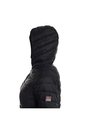 Cresta Kadın Siyah Kapüşonlu Şişme Mont