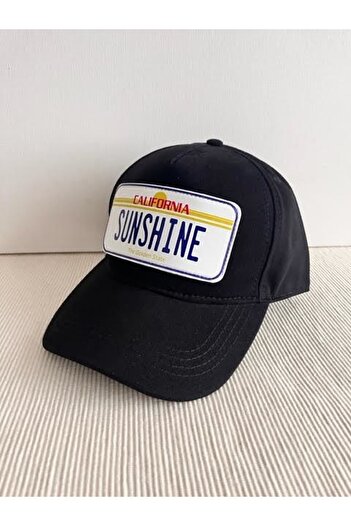 CosmoOutlet California Sunshine Знімний логотип Регульована унісекс чорна кепка