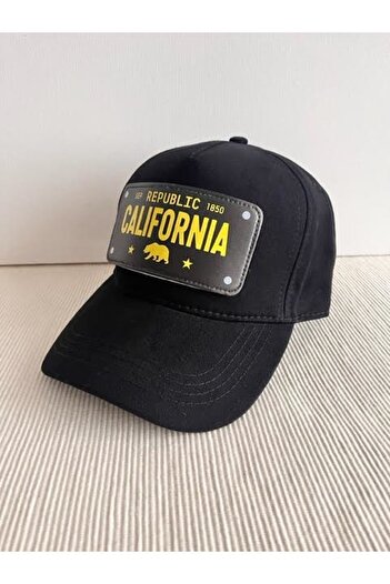 CosmoOutlet California Republic Знімний логотип Регульована унісекс чорна кепка