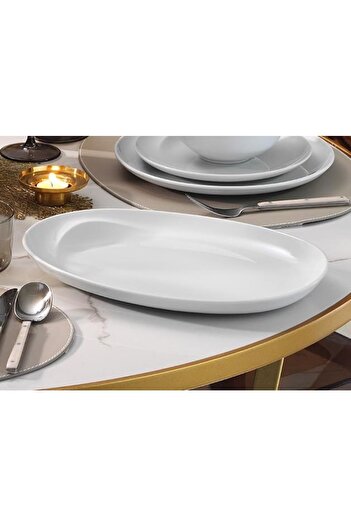 Kütahya Porselen Ayla Boat Plate 34 Cm