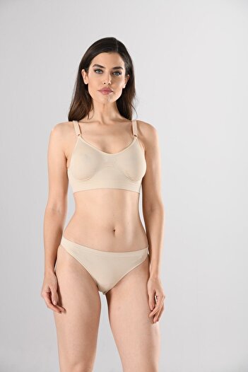 Miss Fit 1503 Kadın Ten Ayarlı Ince Askılı Minimizer Toparlayıcı Balensiz Sütyen Büyük Beden Aralığı