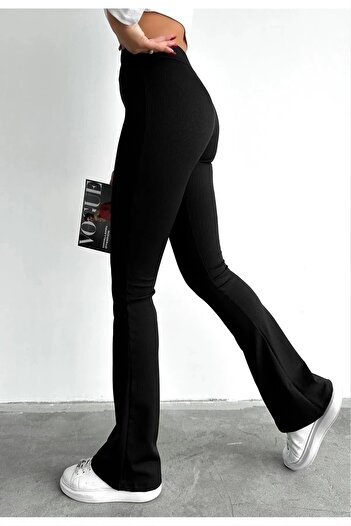 Swana Nagy és kis méretű női bordázott lábszárú leggings