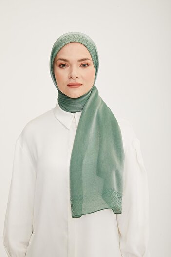 Armine Sparkly Logo Detailed Shawl Green