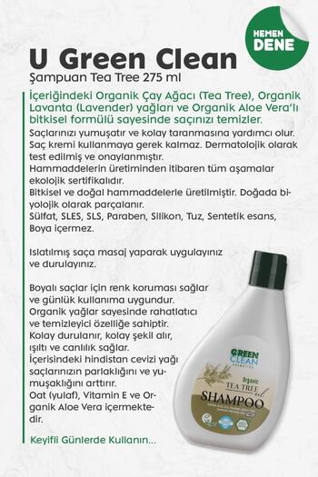 Green Clean Tea Tree Shampoo - 275 ml