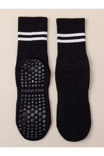XTR Fitness 3 Pairs Yoga And Pilates Socks Non-Slip Sole Black