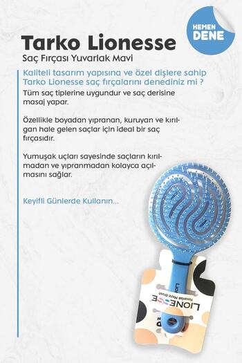 Tarko Βούρτσα μαλλιών Lionesse Στρογγυλή Μπλε
