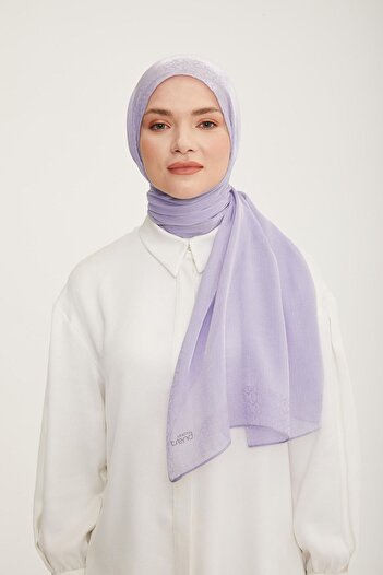 Armine Shiny Logo Detailed Shawl Lilac Color