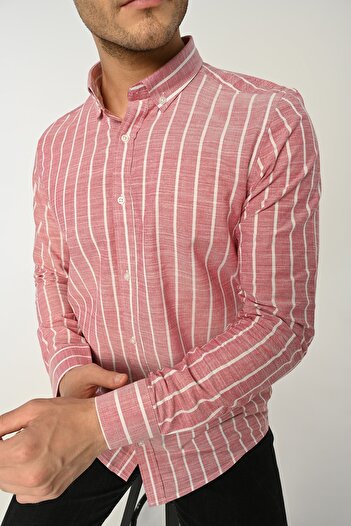 Piola Club Striped Slim Fit Men's Shirt