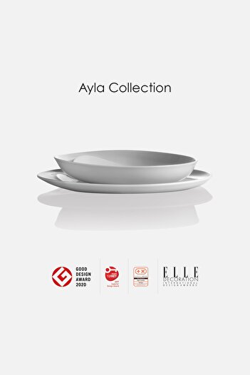 Kütahya Porselen Ayla Boat Plate 34 Cm