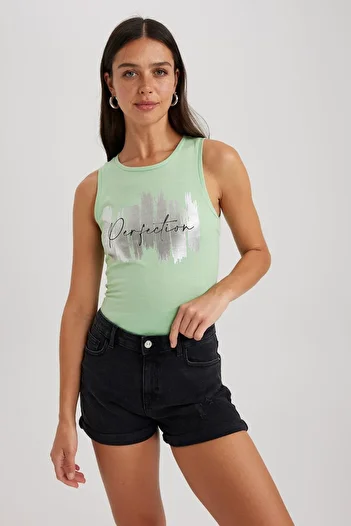 DeFacto Regular Fit Printed Crew Neck Athlete A7774ax23hs