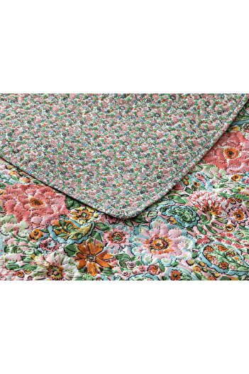 English Home Poppy Happiness Çok Amaçlı Tek Kişilik Yatak Örtüsü Takımı 160x220 cm Pembe