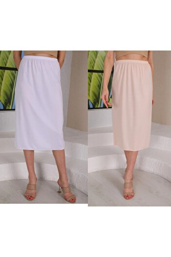 medipek Long Full Length Skirt Lining Underskirt Petticoat Underwear Set of 2