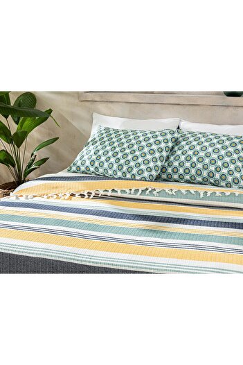 English Home Elvin Woven Single Bedspread 160x240 Cm Dark Blue