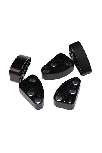 LEGO Original Technic MOC Custom Accessory Liftarm Modified L-Shape Quarter Ellipse 2 x 3 Black 2 pcs