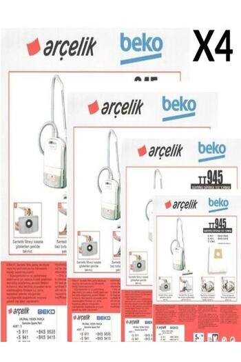 Beko Μοντέλο ηλεκτρικής σκούπας ETICARETARENA 4 Pack 20 Adept - Σακούλα σκόνης Beko Bks 9535 Tt945