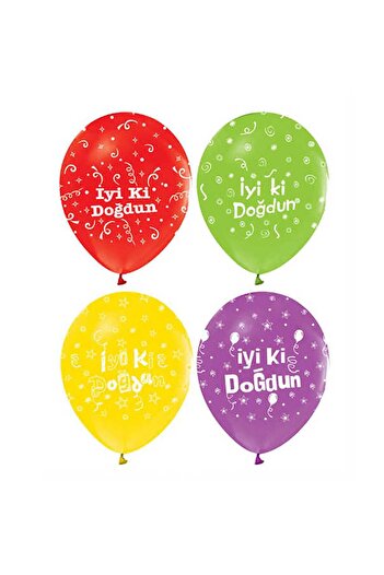 Bezelye Birthday Balloon 16 Pieces