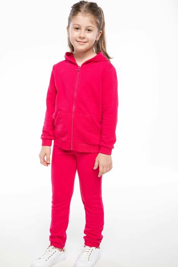 DeFacto Pink Girl's Basic Trousers J0221A6.18AU.PN44