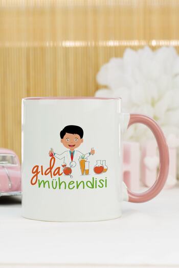 Hediyelen Food Engineer Mug Cup Pink