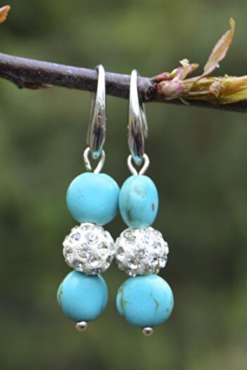 Stoneage Turquoise Natural Stone Design Earrings