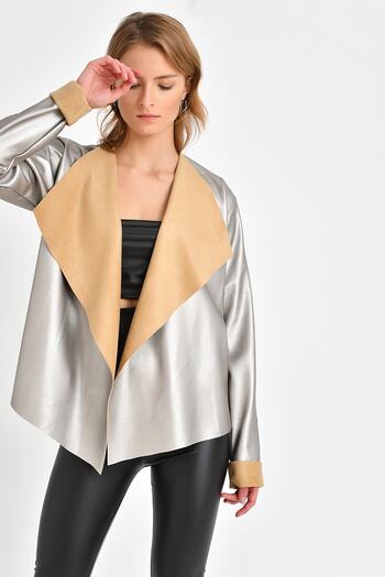 Quincey Leather Jacket Lame CKE4005