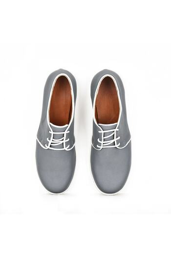 NOOSY Genuine Leather Gray Women's Sneakers