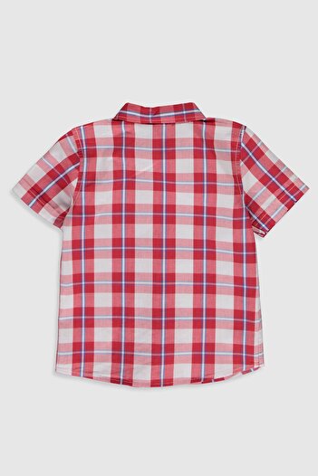 LC Waikiki Baby Boy Red Plaid Lpa Shirt