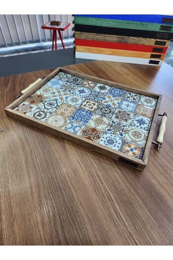 bluecape Esperanza 32x44cm Doğal Masif Seramik Sunum Tepsisi