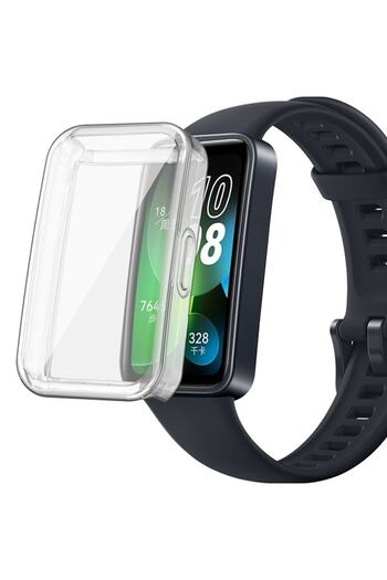Ekoodukkan Full Protection Closed Front Silicone Case Compatible with Huawei Band 8 Smart Watch