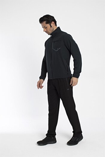 Crozwise Sports Lycra - Ανδρικό σετ αθλητικής φόρμας Lycra Parachute Anthracite - 1242-06