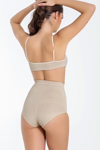 Miss Fit 33636 Women's Skin High Waist Mussel Silicone Non-Slip Size 1 Slimming Slip Panties Corset