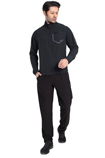 Crozwise Sports Lycra - Ανδρικό σετ αθλητικής φόρμας Lycra Parachute Anthracite - 1242-06