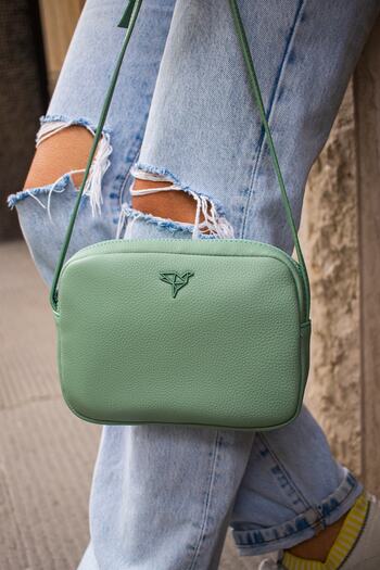 Garbalia Liberty Minnie Green Women's Mini Bag with Adjustable Cross Handle Shoulder Strap and Zipper