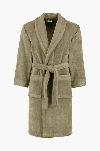 Sarev Soho Light kHaki ShAwl CollAr - "Large" Size 100% Cotton BAthrobe