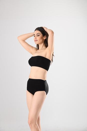 Miss Fit 3001 Γυναικείο εσώρουχο με μαύρο πισινό χωρίς ραφή πλεκτό με υποστήριξη