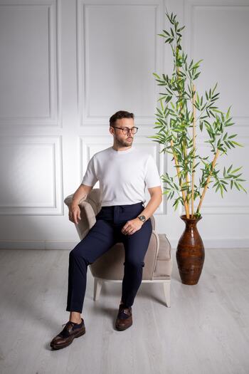 Sarar İnterview Wrap O Neck Basic White Fine Knitwear T-Shirt