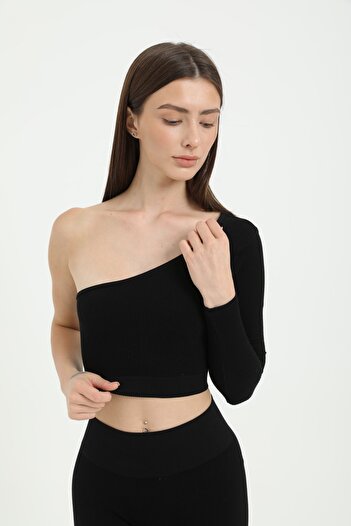 FOREVER MORE One Shoulder Crop Top