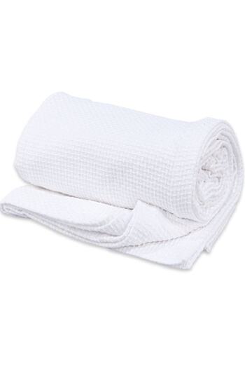 Rns 5 Pieces White Single Hotel Type 100% Cotton Koton Pique Cover 160×220 Cm