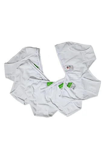 İki Yıldız Girl's Lace Front Rib Panties 6-Piece